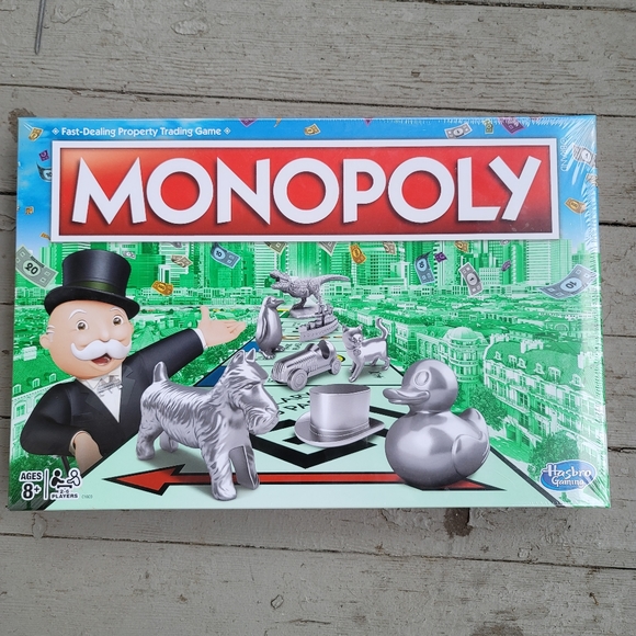 Original Genuine Hasbro Monopoly Classic Edition Family Traditional 8 Token Game - Picture 2 of 6